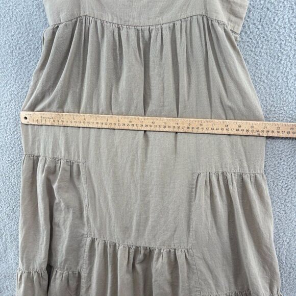 Jenni Kayne Tiered Cotton Linen Sundress in Willow Beige Neutral Size Small - Picture 7 of 11